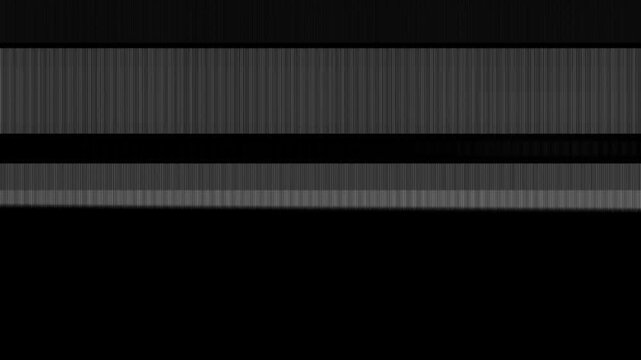 Seamless looping vhs noise distortion effect on black background for vintage overlay