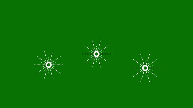 Line shape blast animation, circle bursting firework motion graphics. shiny pop‑up lines on green Screen 4k video template elements for explainer video