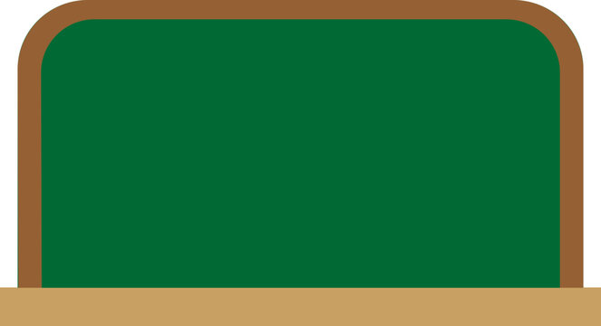 Minimalist Green Chalkboard Frame Template with Wooden Border