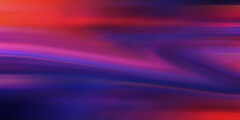 Abstract horizontal motion blur background featuring vibrant magenta purple and deep blue streaks with grainy film texture. © Rk