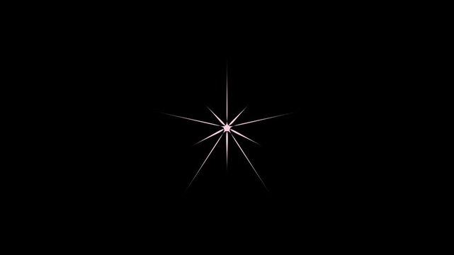 sparkling elegant star with black colored twinkle lights, cartoon vector doodles style stars blinking with smooth retro effect, reparent perfect for seamless 4K, sparkle twinkle animation