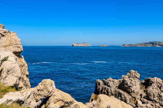 Magnificent landscape of a hotel in the Cantabria region of Spain