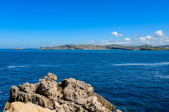 Magnificent landscape of a hotel in the Cantabria region of Spain