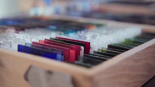 Handmade craftsmanship details in artisan workshop