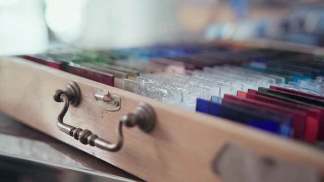 Handmade craftsmanship details in artisan workshop