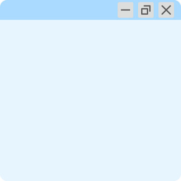 Minimalist Light Blue Operating System Window Frame Mockup Template
