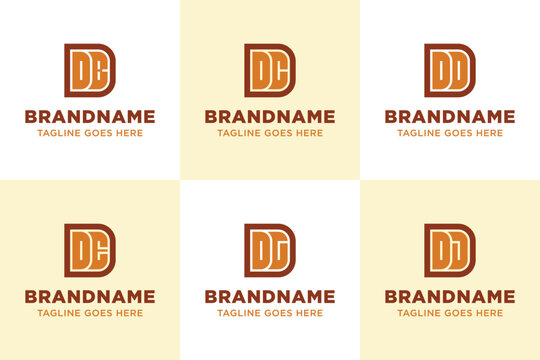Letters DDB DDC DDD DDE DDG DDJ Monogram Logo Set