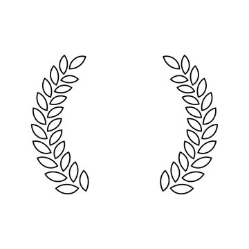 Laurel wreath branches icon