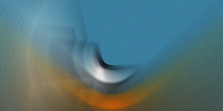 Abstract vortex of blues and oranges with a blurred motion effect, creating a sense of movement and depth.