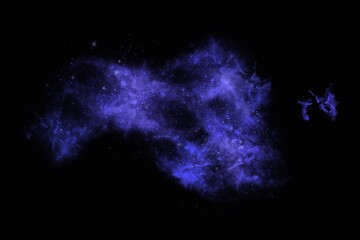 Blue Nebula Galaxy Outer Space Overlay Isolated On Black Background © Mas Water