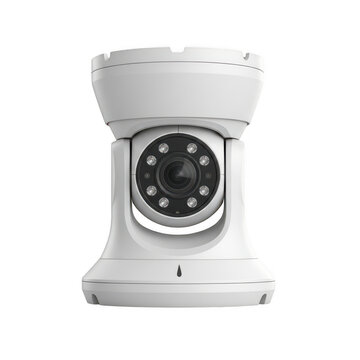 Modern indoor security dome camera with 360-degree surveillance capability