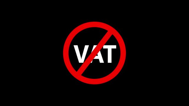 3d vat text acronym on dark background for business and finance concept