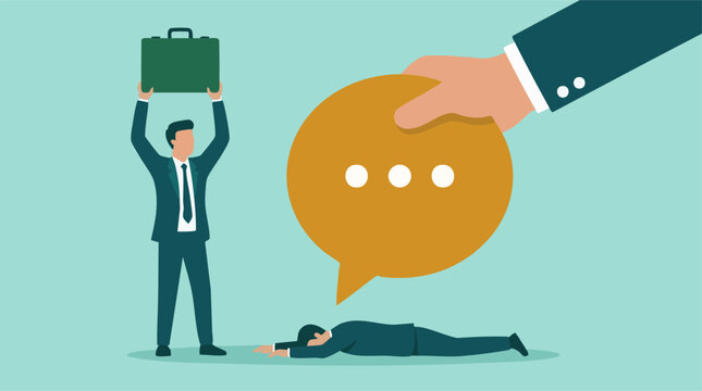 Businessmen facing pressure, communication burden, and workplace challenges