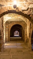 Fototapeta premium Arched Brick Tunnel.