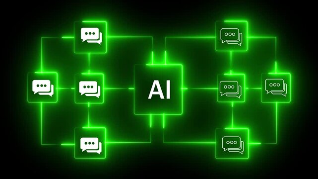 AI email classification system analyzing inbox messages and automatically sorting into categories like spam, priority, and marketing using machine learning interface overlay on laptop workspace