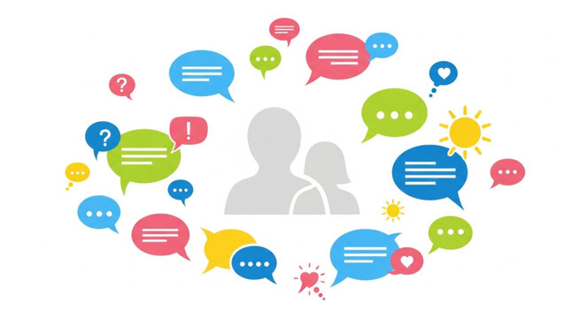 Social Media Communication and Networking Concept.