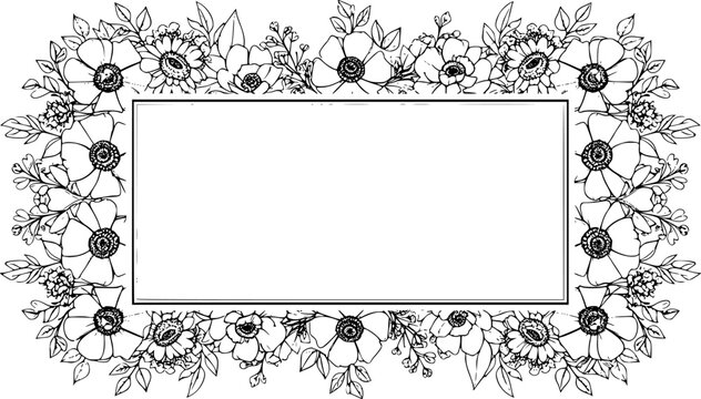 A Delicate Floral fream Silhouette Design
