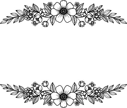 A Delicate Floral fream Silhouette Design
