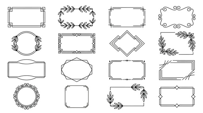 Collection of ornate border designs.