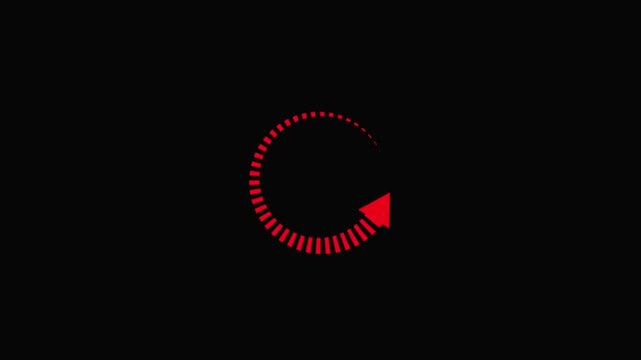 Minimalist circular loading progress bar and rotating arrow animation pack