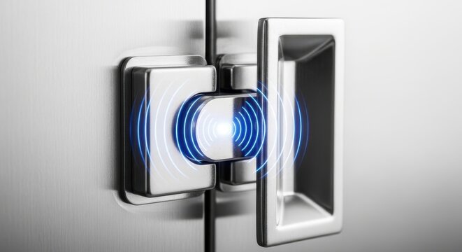 Advanced Magnetic Lock Mechanism with Powerful Electromagnet for Enhanced Security and Electronic Access Control