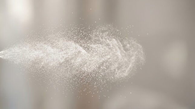 Fine perfume mist cloud suspended in air minimal soft light macro concept