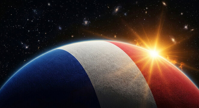 spaceship and planet