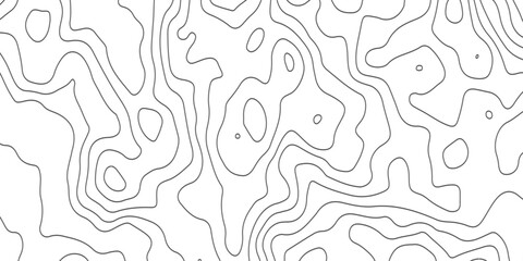 Fototapeta premium Modern design with black and White contour line curved smooth topographic wavy pattern Topographic background and texture, monochrome image.