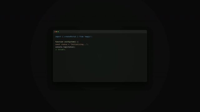 Dynamic Coding Environment with a Command Line Interface in a Dark Mode Theme for Software Development Video