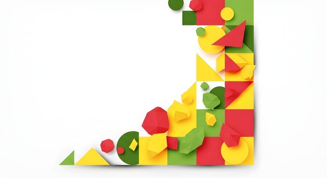 Colorful Geometric Shapes Abstract Background