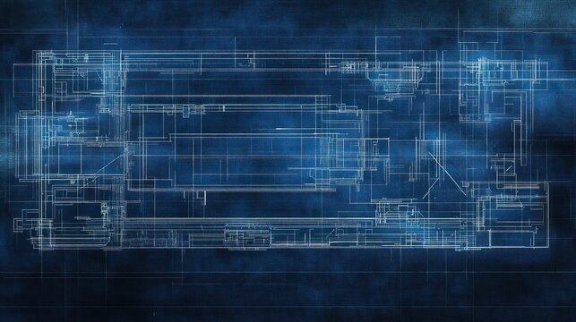 Abstract blueprint of a machine, industrial design