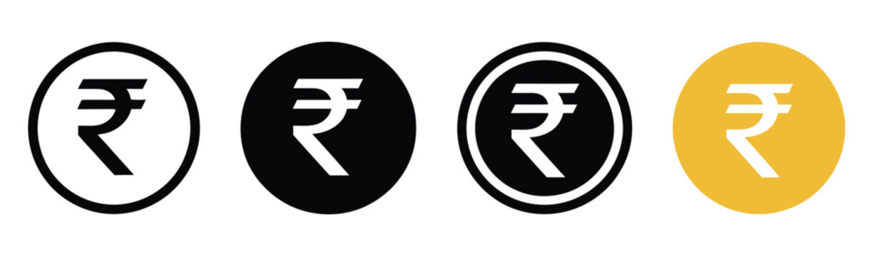 Rupee symbol Indian Rs sign vector illustration Indian rupees icon Indian currency sign symbol, clean financial emblem design for banking apps payment systems and economic infographic visuals in 