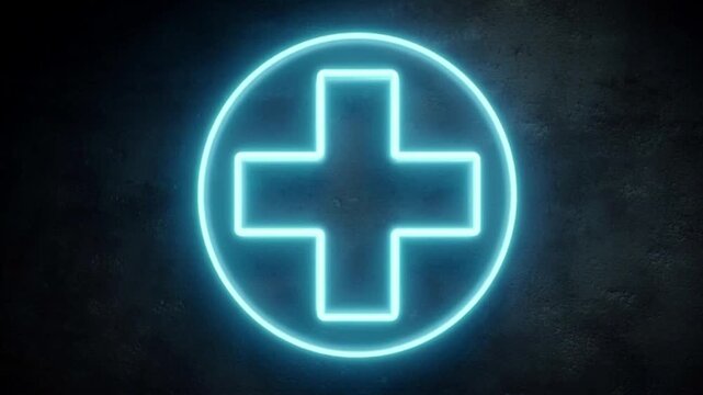 glowing cross on dark background