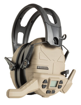 Headset that protects hearing and allows wireless communications