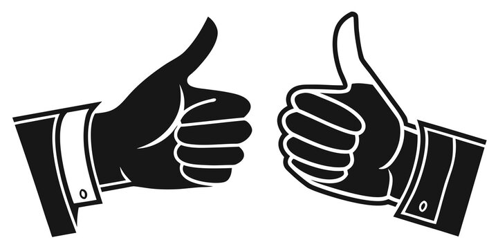 Pair of business hands giving thumbs up signs symbolizing agreement and mutual success with thumbsup gestures business agreement approval illustration positive partnership collaboration