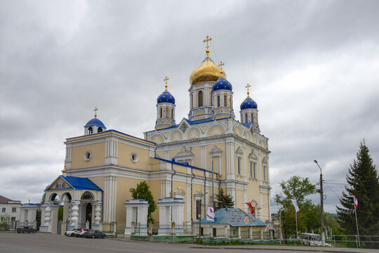 Cathedral of the Ascension of the Lord on a cloudy day. Yelets, Lipetsk region