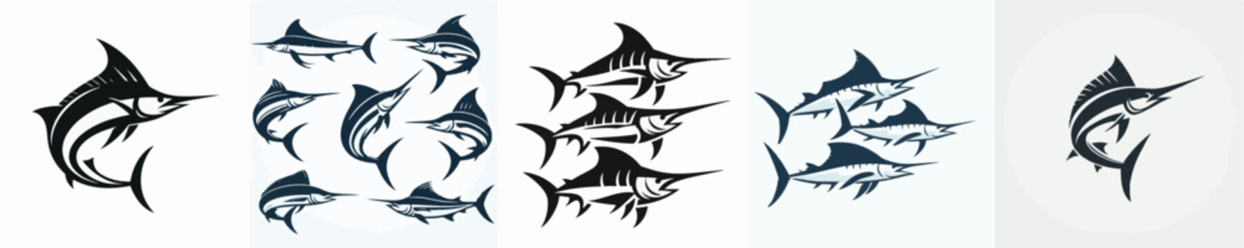 Marlin Fish Silhouette Vector Illustration
