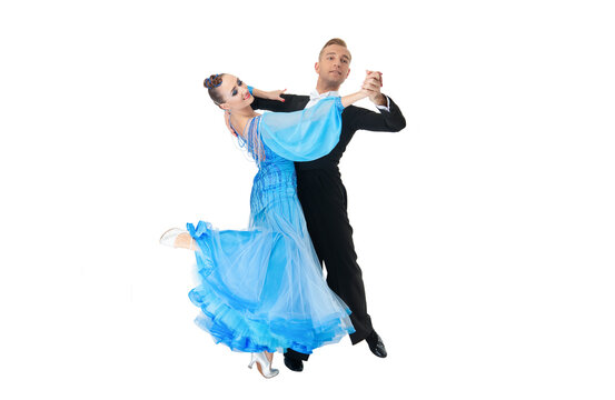Competitive dance duo. Dance couple isolated on white. Ballroom dancer dancing waltz. Couple dancing waltz. Ballroom dancer couple. Dancing waltz couple. Dancer classic dance. Classic style
