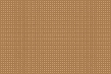 Fototapeta premium Brown grid pattern with small repeating squares on solid tan background.