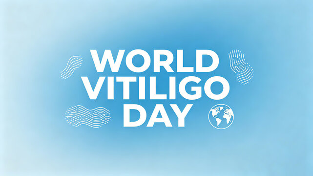 The minimalist design of fingerprints and the contours of the Earth represents the theme of World Vitiligo Day, which aims to promote global cooperation and eliminate prejudice.

