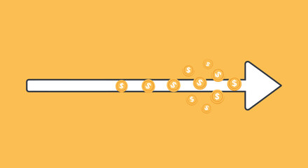Flat minimalist illustration of crypto transaction fee concept b Crypto Bitcoin © Artbibun