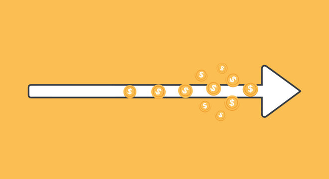 Flat minimalist illustration of crypto transaction fee concept b Crypto Bitcoin