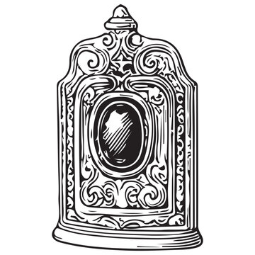【alohana】MIRROR9 ICON /BLACK×WHITE black and white standing vertical mirror pixel art icon