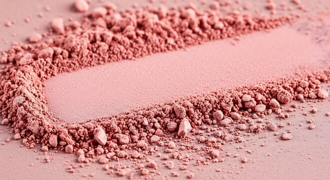 Pink eyeshadow crushed powder texture closeup.