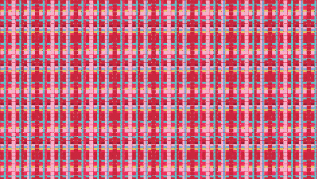Red plaid seamless pattern vector, traditional checkered fabric texture in pink and grey, classic tartan background for textile design and gift wrapping paper