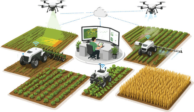 Precision Agriculture with Drones, Robots, and Data Management Keywords: precision agriculture