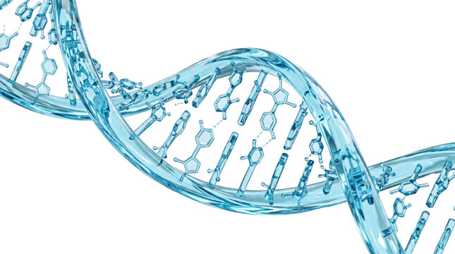 Abstract 3D DNA double helix with water splash effect deoxyribonucleic acid genetic code medical research molecule genetics abstract research laboratory education innovation discovery