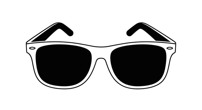 A pair of sunglasses with white frames