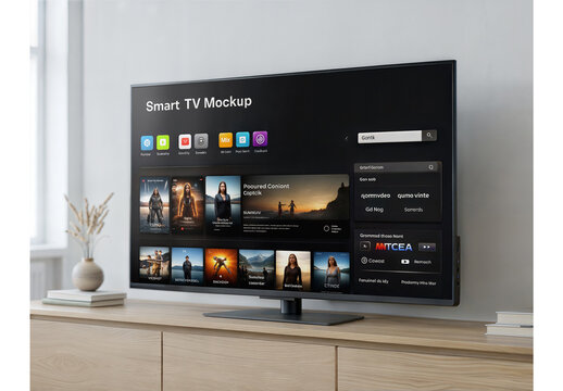 Smart Tv Mockup Template for Creative Brand Design and Launch