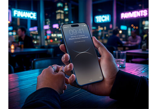Phone Mockup Design for Advertising Layout and Communication